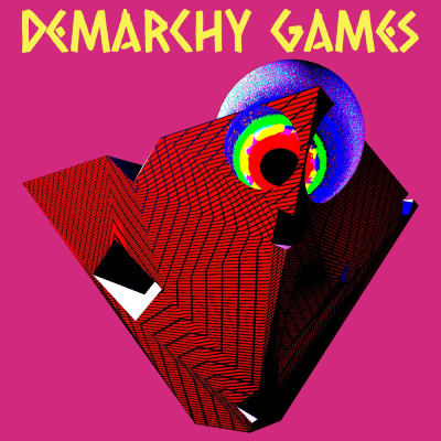 The Demarchy Games logo, which is the company that made the game.